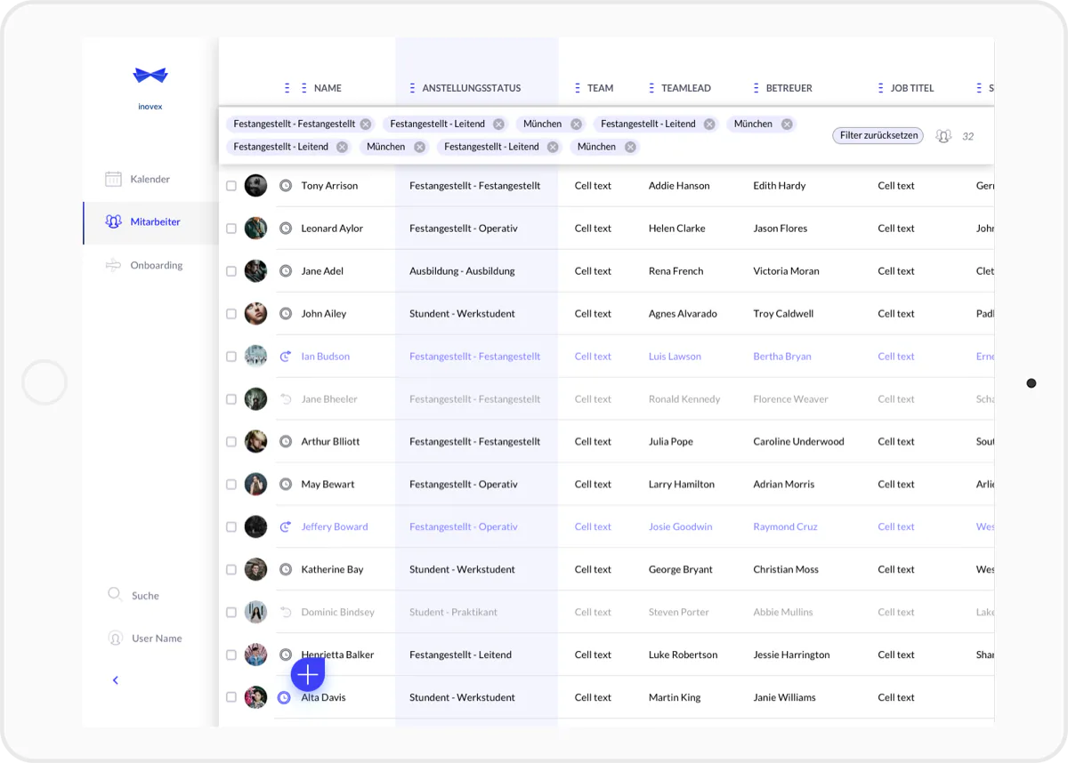 Calendar view in James
