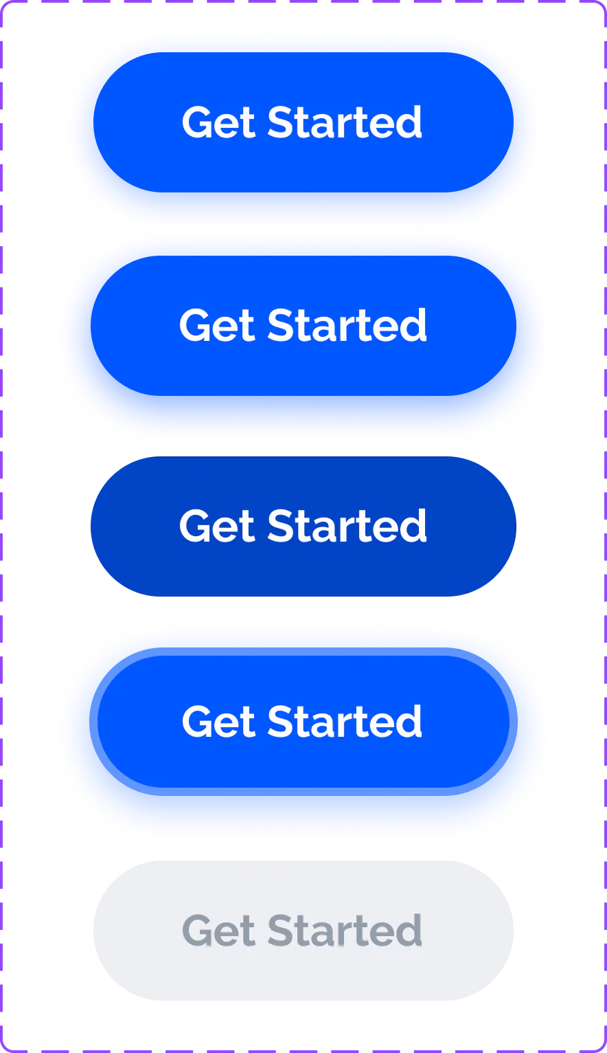 Primary buttons in blue