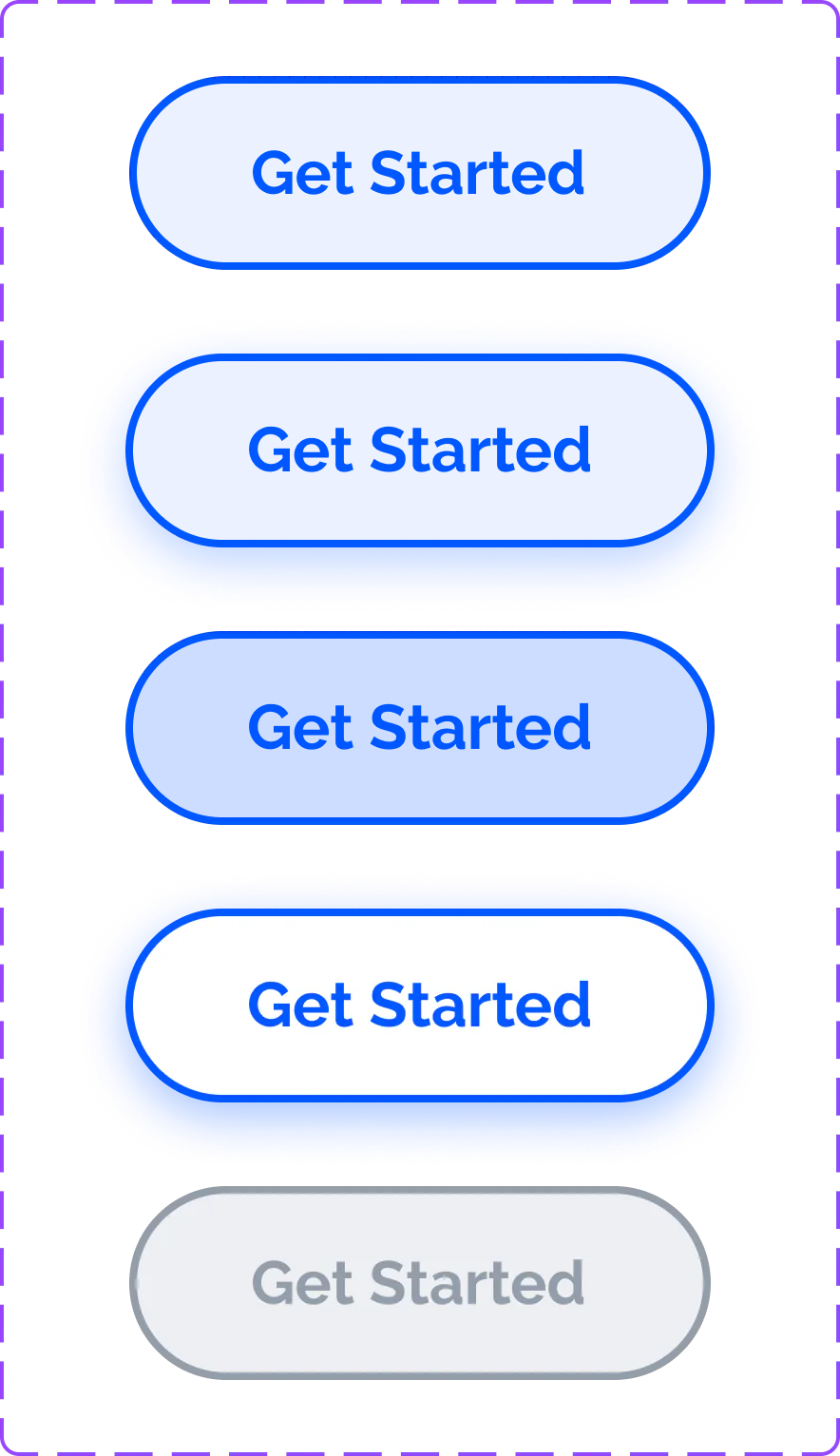 Secondary buttons in blue