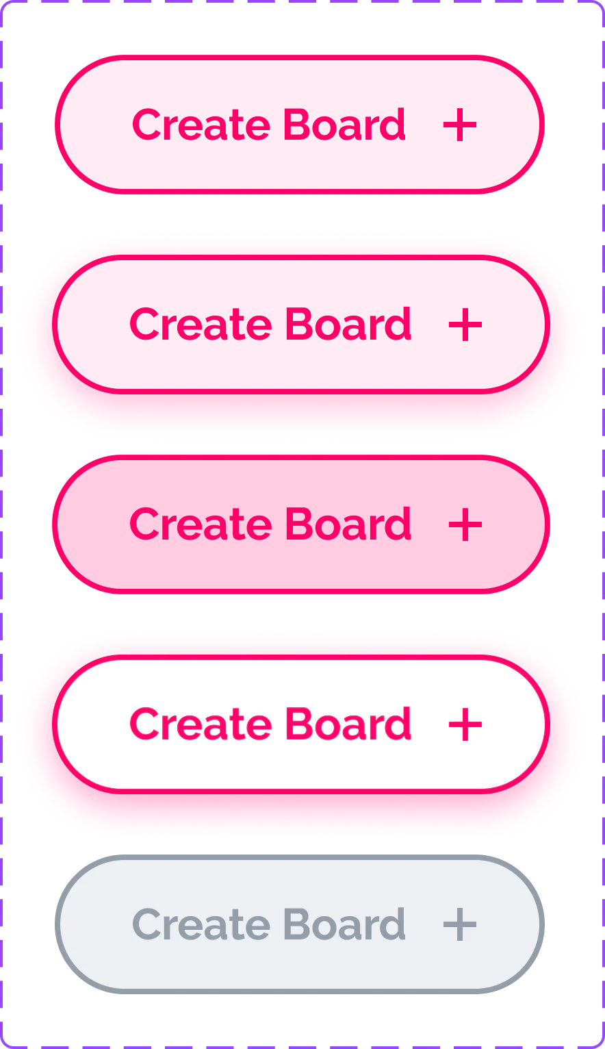 Secondary buttons with icon in pink