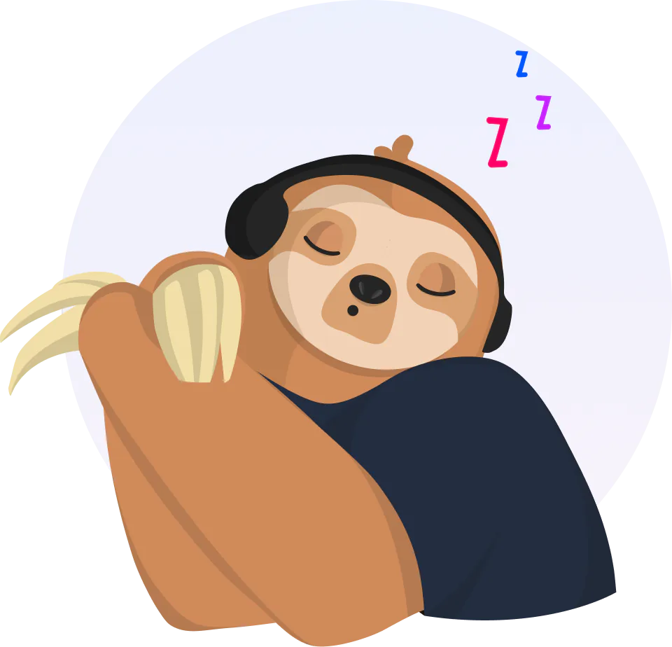 Stan asleep with a coffee cup