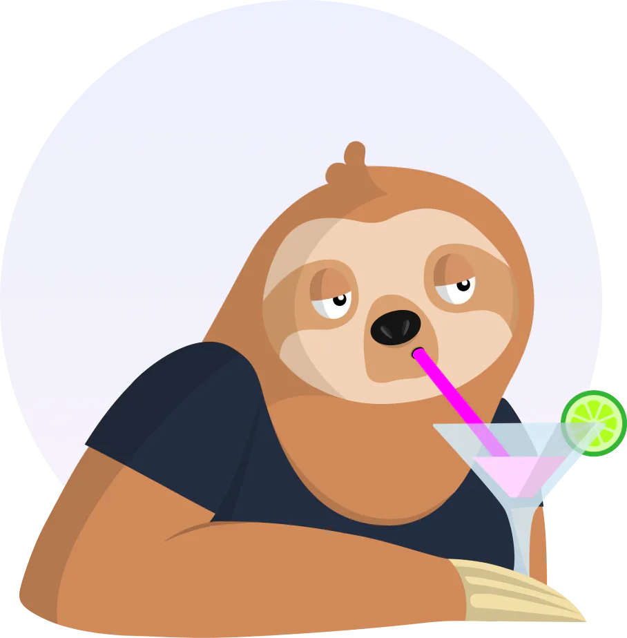 Stan relaxing with a drink