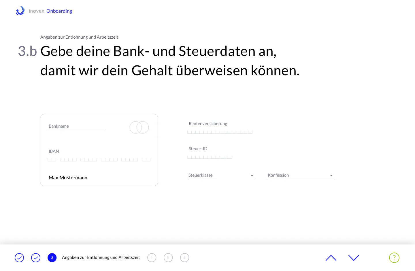 Personal details form